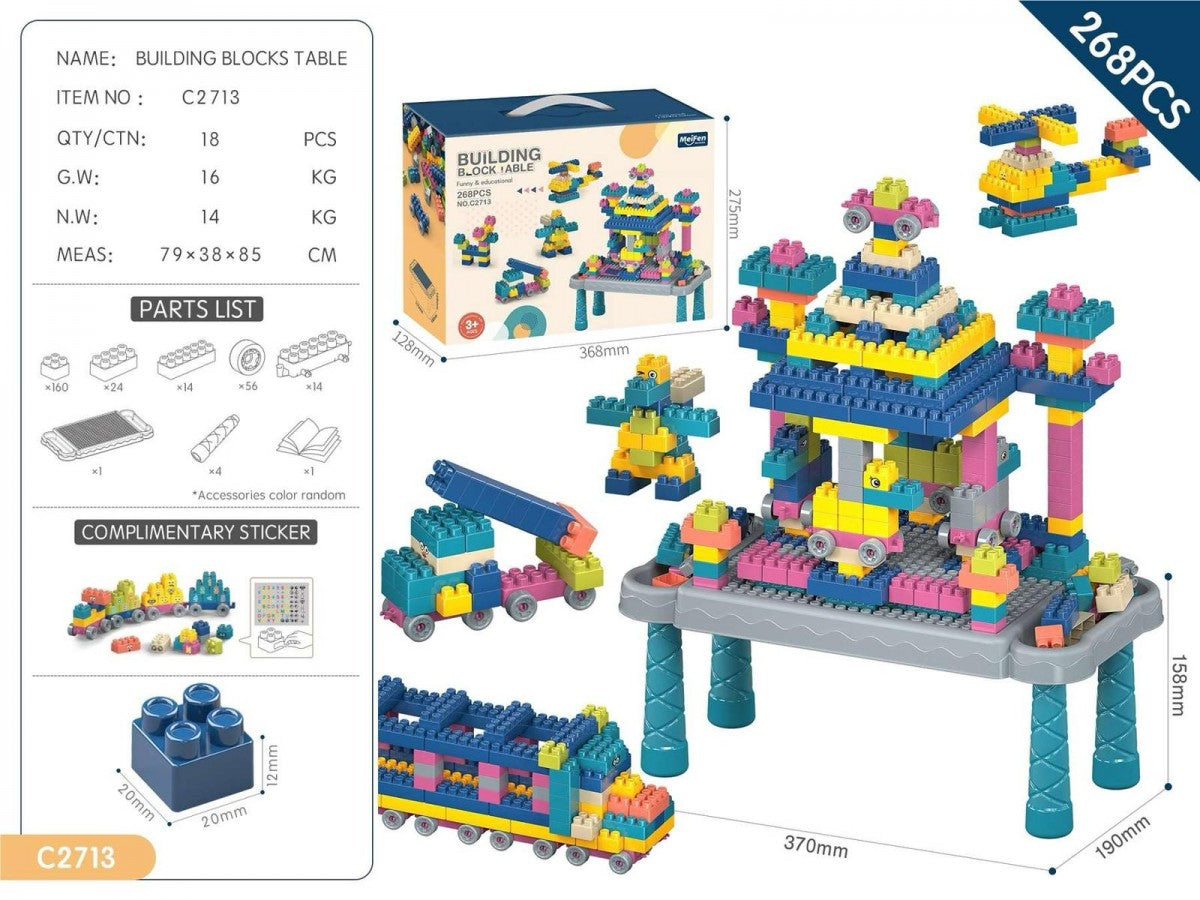268Pcs Building Block Table