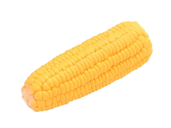 Pet Dog Toy Squeaky Yellow Corn Cob Maize 16 cm 7087