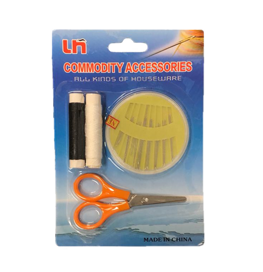 Sewing Kit Needle Set with Thread and Scissors 7096