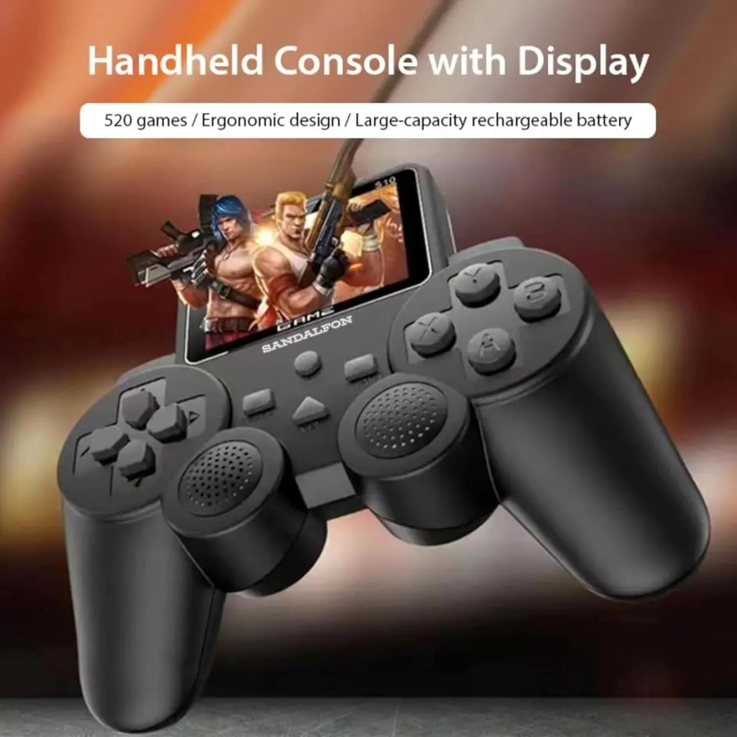 Handheld Game Console, with 520 Classic Games, Portable Retro Controller Gamepad Digital Game Player - S10 Model