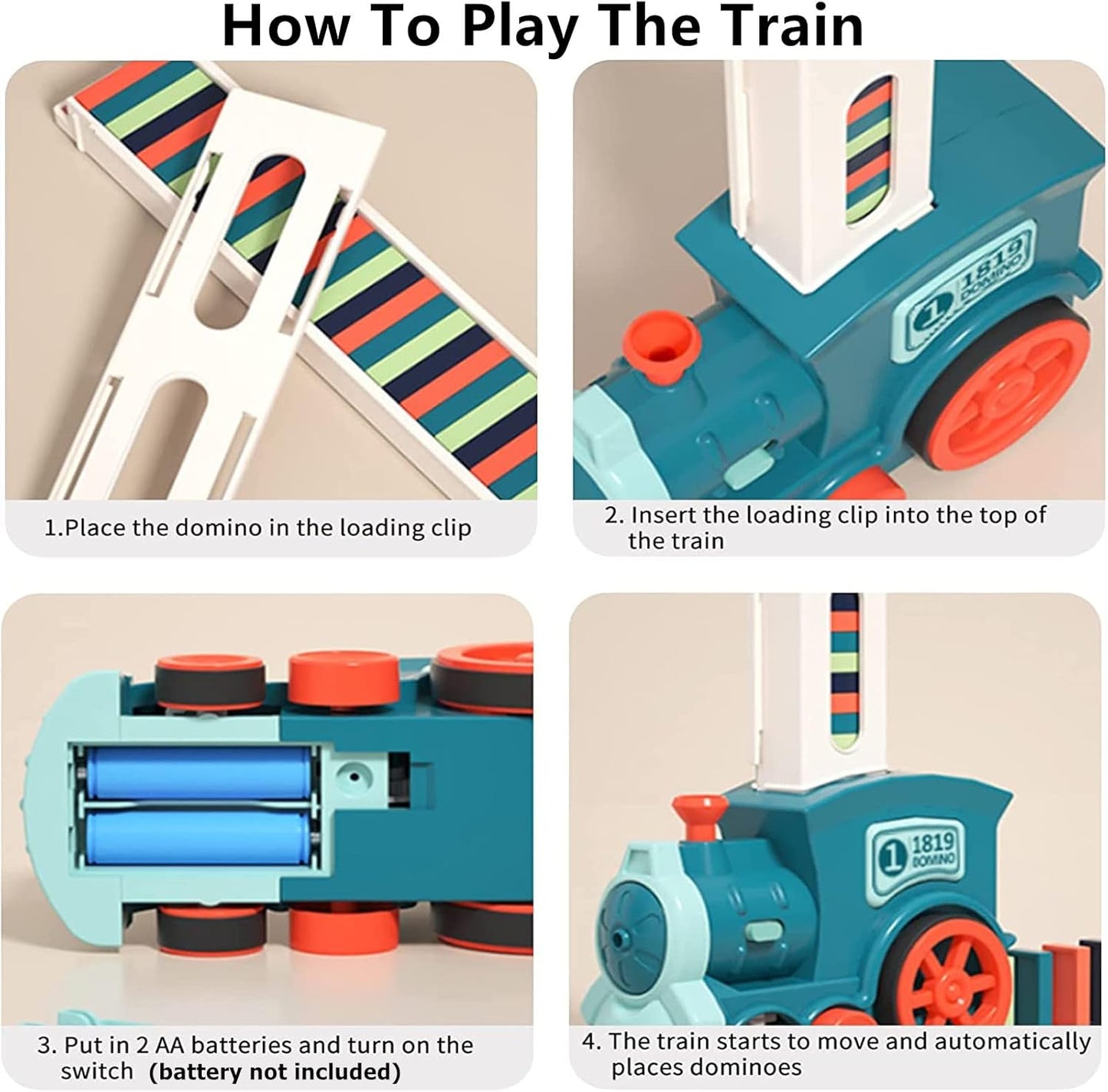 Domino Blocks Automatic Train Stacker Toy Set