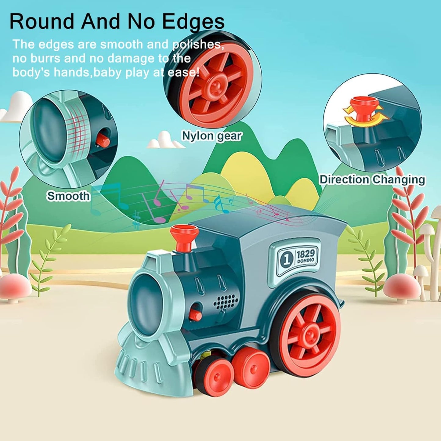 Domino Blocks Automatic Train Stacker Toy Set