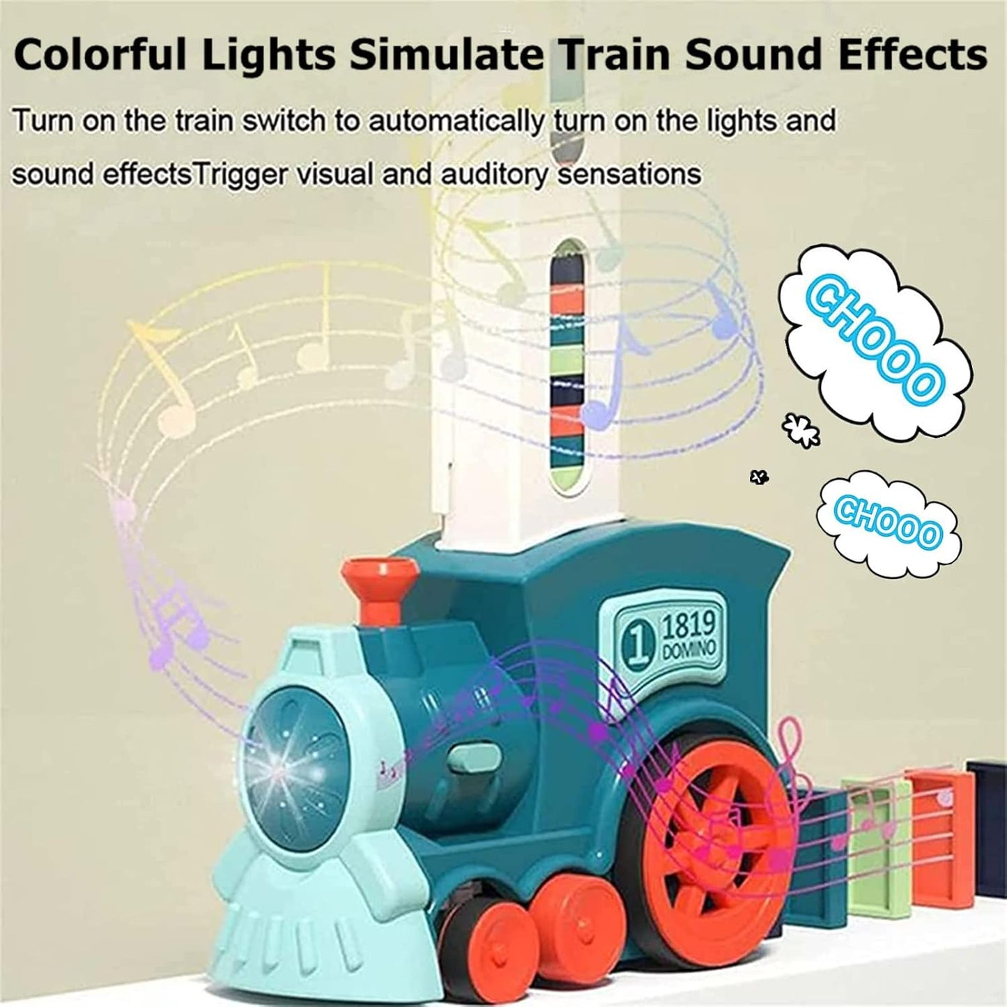 Domino Blocks Automatic Train Stacker Toy Set