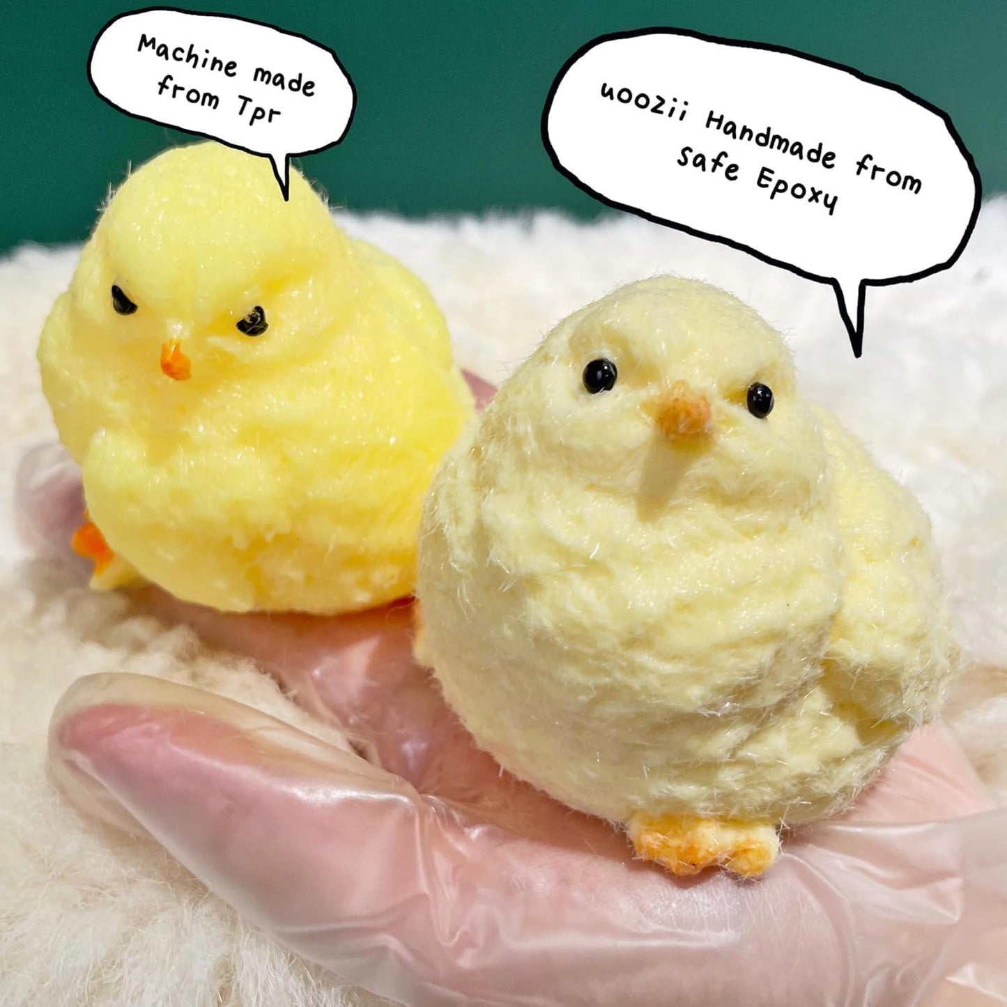 Squishy Taba Squish Cute Easter Chick Fidget Stress Relief Toy