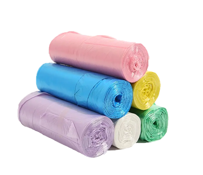 Plastic Kitchen Food Waste Garbage Bin Bags 6 Rolls 45 x 50 cm Assorted Colours 7223