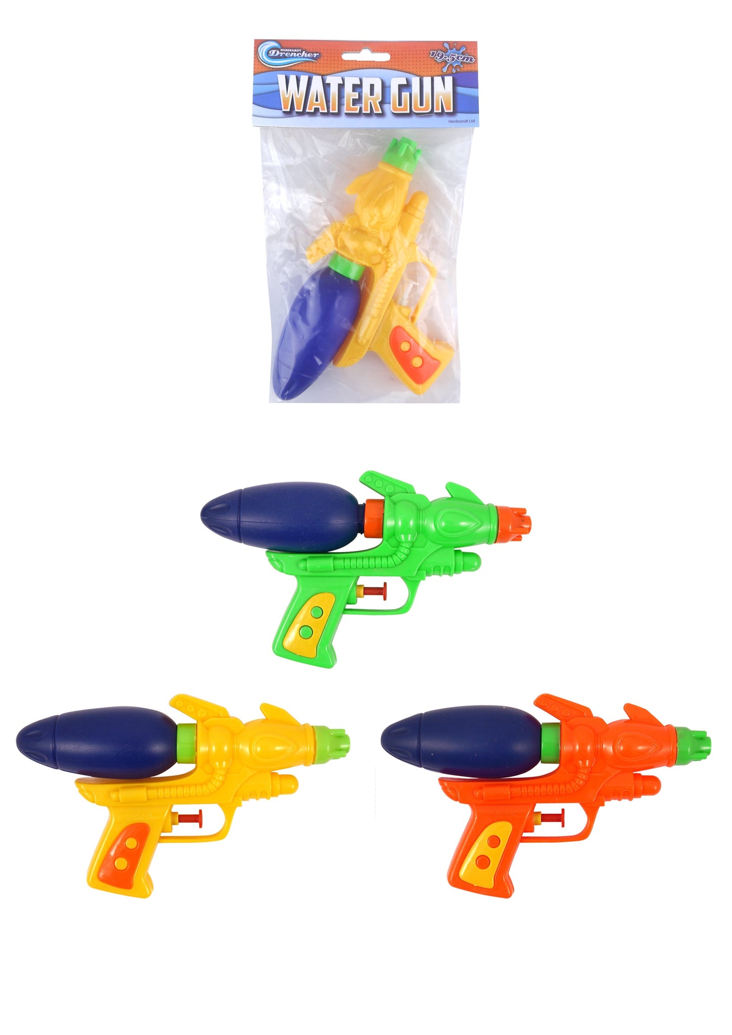 Kids Outdoor Fun Water Gun In 4 Assorted Colours 19.5cm R08252