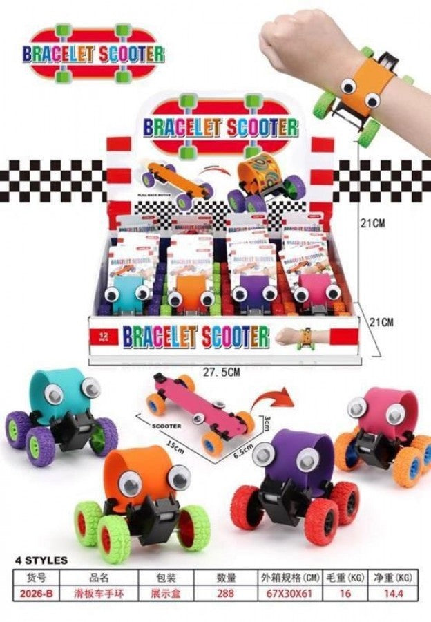 Bracelet Scooter Friction Car (Box Of 12)