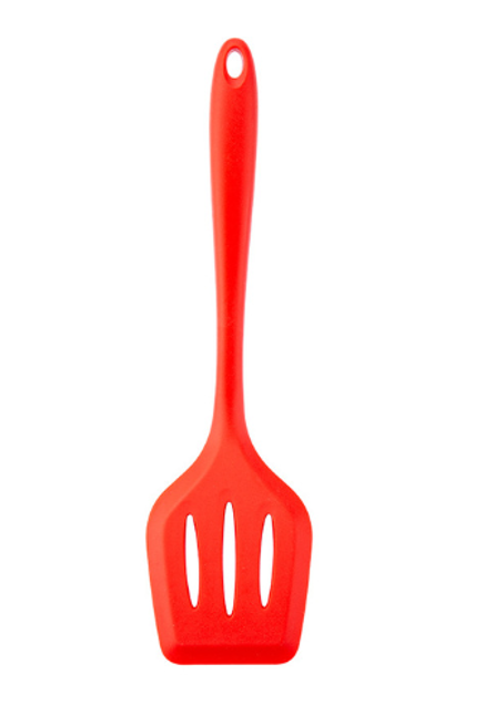 Silicone Slotted Spatula 30 x 8 cm Assorted Colours 7267