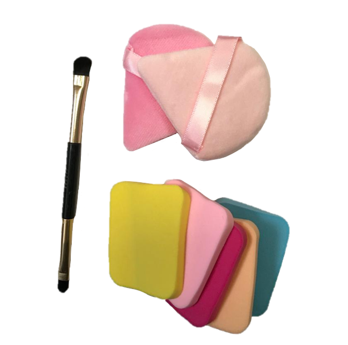 Assorted Make Up Beauty Sponges Puff and Brush Pack of 8 7316