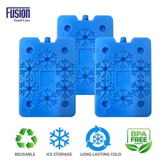 Freezer Ice Pack 24 x 15 x 1.3 cm Set of 4 Assorted Colours 7329