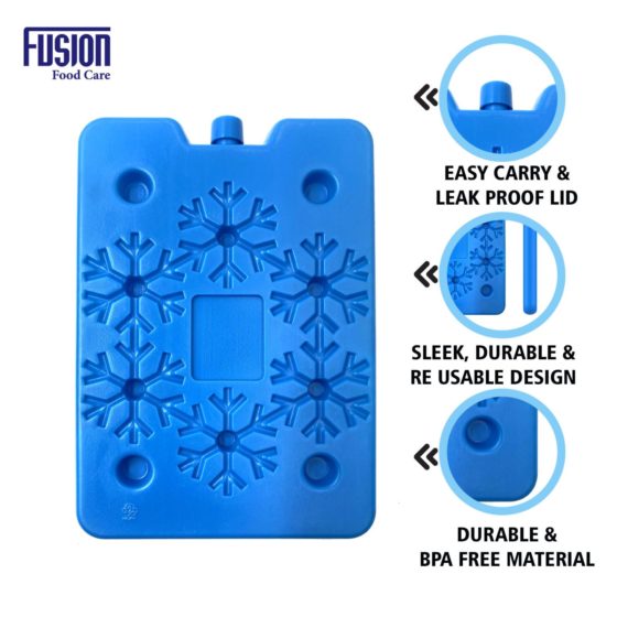 Freezer Ice Pack 24 x 15 x 1.3 cm Set of 4 Assorted Colours 7329