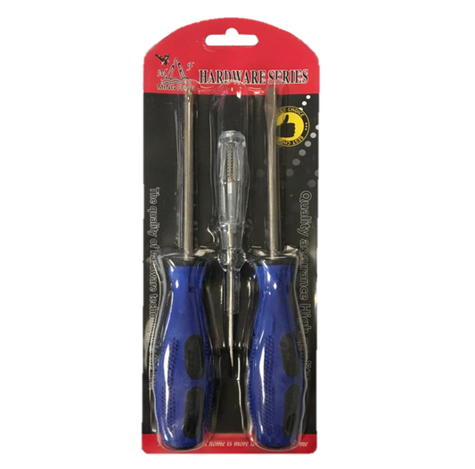 Slotted / Cross Slotted Screwdriver Set 19.5 / 14 cm Set of 3 7367