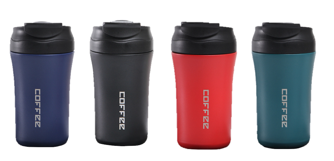 Stainless Steel Coffee Travel Cup Tumbler 15 X 7.5 Cm Assorted Colours