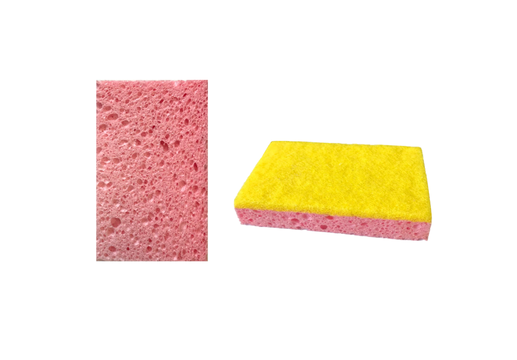 Wood Pulp Cotton Kitchen Cleaning Dish Scrubbing Sponge 11 x 7 x 1.9 cm Pack of 2 7429