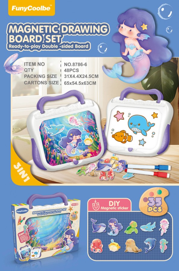 Diy 35Pcs Sea Animal Drawing Board