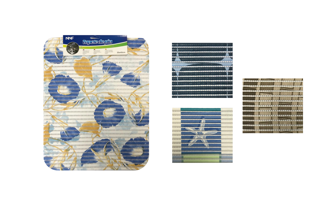 Rectangular Soft Ant-Slip Sink Mat with Printed Design 30 x 40 cm Assorted Designs 7513