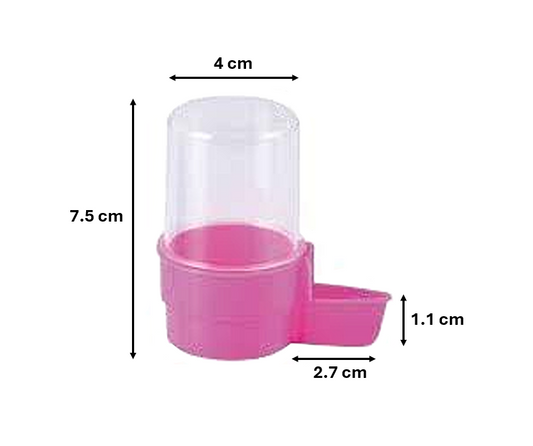 Small Plastic Bird Water / Feeder Bottle 60ml Assorted Colours 7539