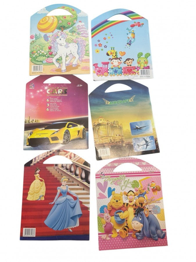 X6 Sticker &Amp; Drawing Book Assorted