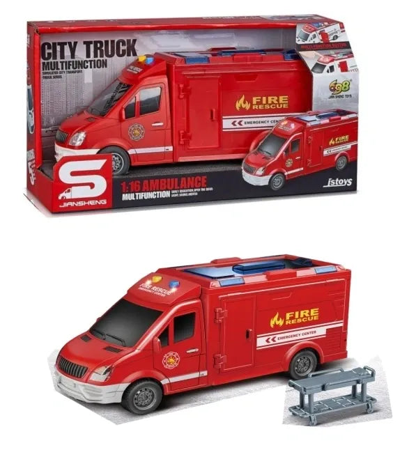 Fire Fighter Van With Lights &Amp; Sound