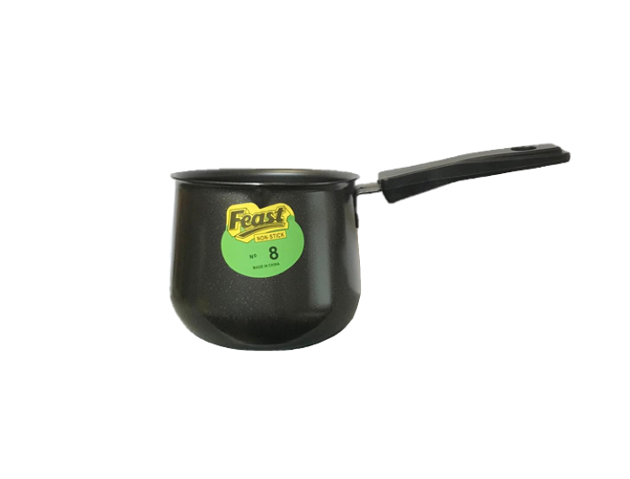 Small Tea / Coffee / Milk Pot Pan with Handle 8 x 9.8 cm Black 7632