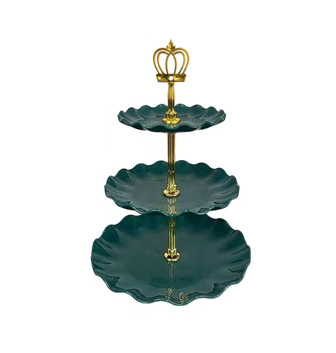 Plastic 3 Tiered Patisserie Afternoon High Tea Dessert Cake Stand 35 cm Assorted Colours 7655