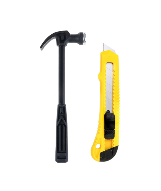 DIY Tools Set of 2 Hammer and Stanley Knife 7664