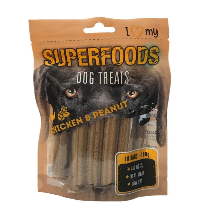 Pet Dog Treats Superfoods Chicken & Peanut 100g 77077