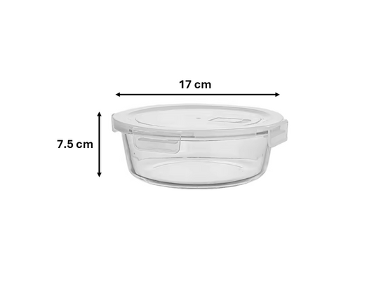 Round Glass Food Storage Container with Air Vent 880ml 7764