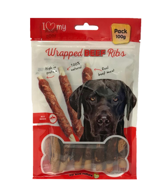 Pet Dog Treats Beef Ribs 100g 77732