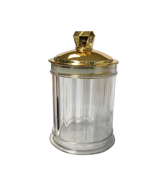 Round Transparent Plastic Candy Sweets Sugar Storage Display Jar with Lid 12.8 x 10 cm 7785