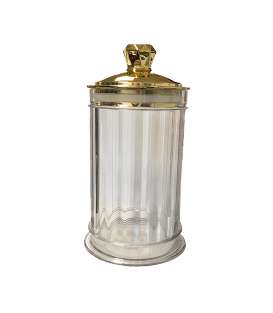 Round Transparent Plastic Candy Sweets Sugar Storage Display Jar with Lid 16.3 x 10 cm 7786