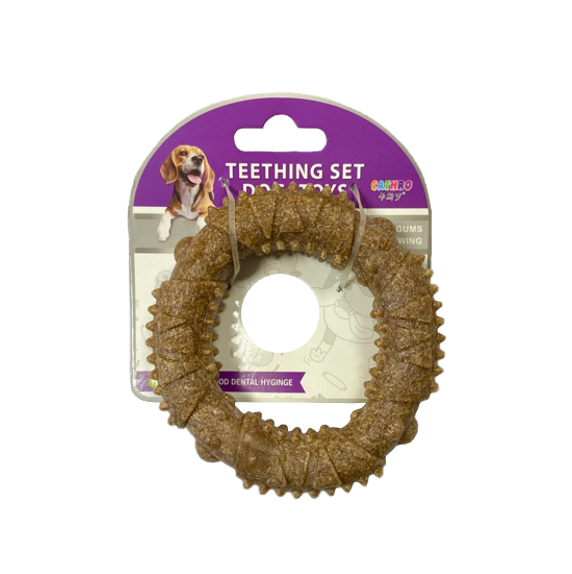 Pet Dog Teething Toy Spikey Ring 10.5cm 7794