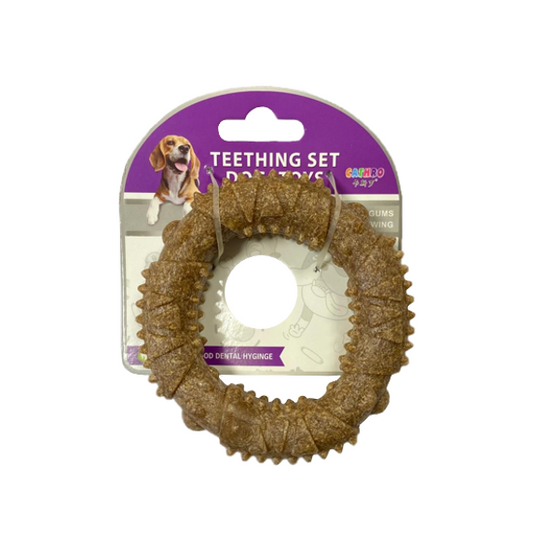 Pet Dog Teething Toy Spikey Ring 10.5cm 7794