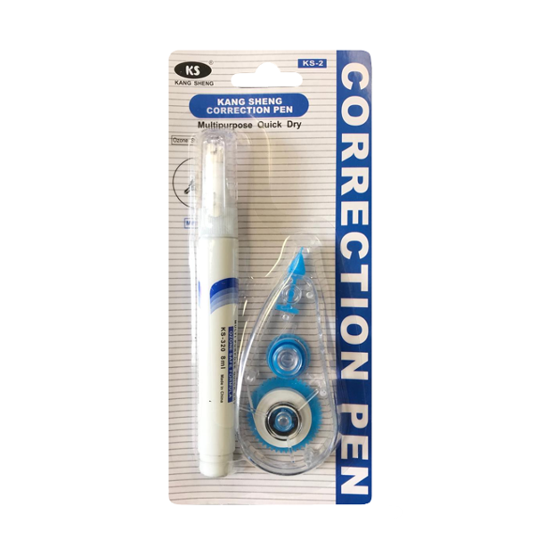 White Dry And Liquid Correction Tape Roller And Pen Pack Of 2