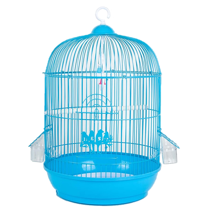 Round Metal Bird Cage 31 x 44 cm Assorted Colours 7287
