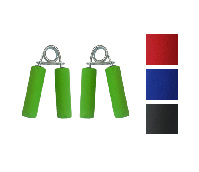 Gym Hand Exercise Grip Strengthener With Soft Handles 12Cm Pack Of 2 Assorted Colours