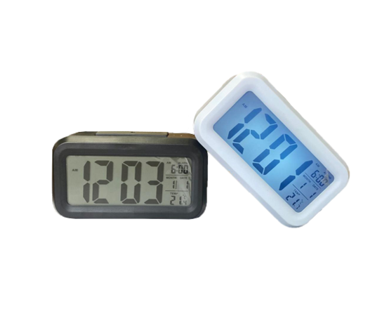Bedroom Lcd Digital Display Alarm Clock 14 X 7.5 X 4.7Cm Assorted Colours