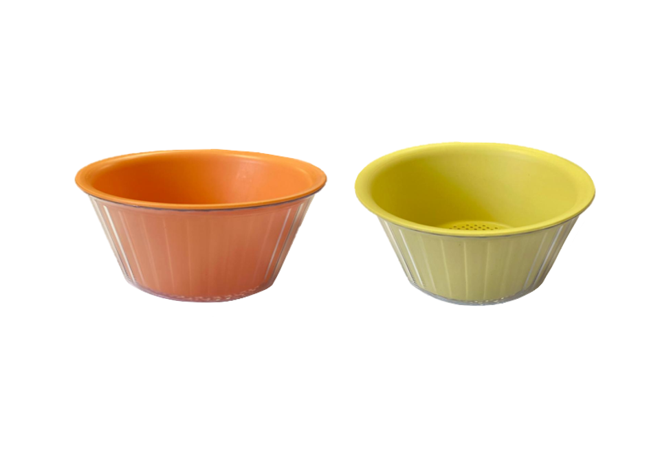 Plastic Round Fruit Washing Basin Bowl With Strainer 16 X 16 X 7Cm Assorted Colours