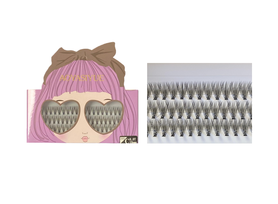 Aoyasiyue Fake False Individual 0.07 C Curl Cluster Eyelash Pieces 10Mm 0.07