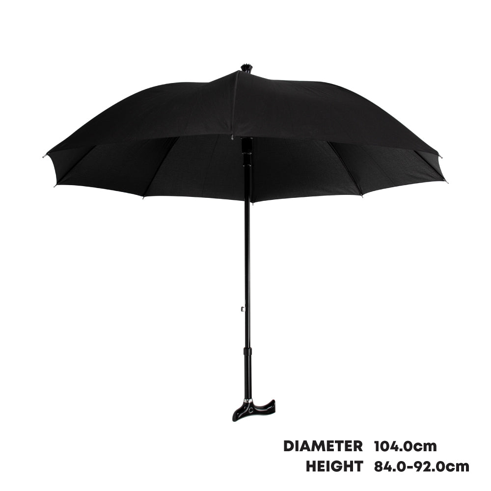 Walking Stick Cane Umbrella 104 cm Black 7925 A