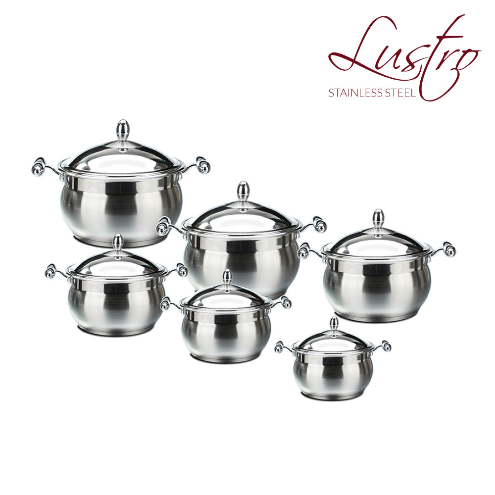 SQ Professional Lustro Stainless Steel Imperiale Casserole Set of 6 7991