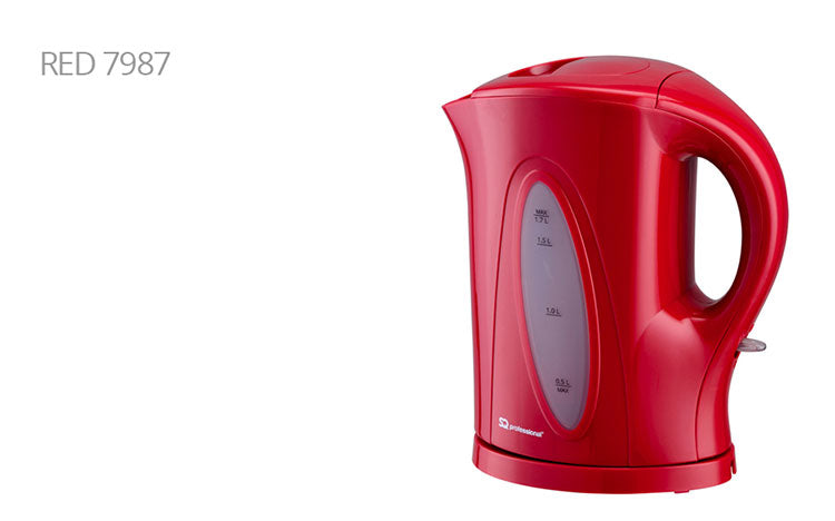 SQ Professional Aquen Fast Boil Cordless Kettle 1.7 Litre 2200W Red 4734
