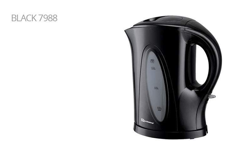 SQ Professional Aquen Fast Boil Cordless Kettle 1.7 Litre 2200W Black