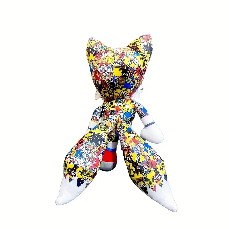 Limited Edition Graffiti Sticker Bomb Sonic Plush Stuffed Soft Toy - Tails