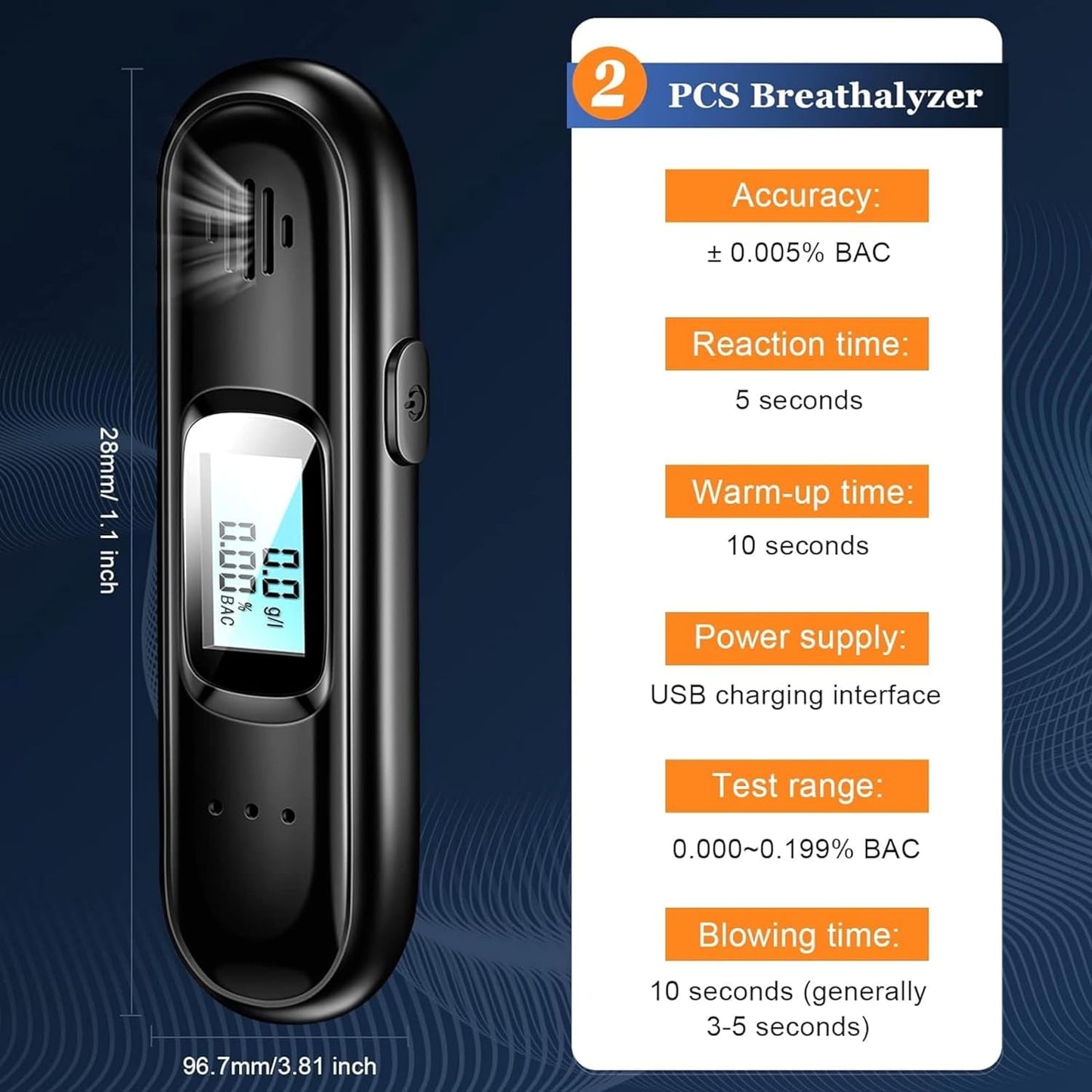 Portable Alcohol Tester Breathalyzer