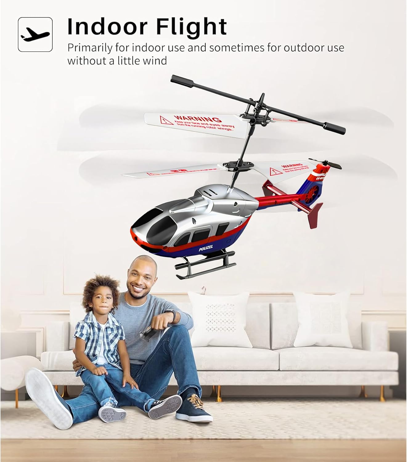 Remote Control Police Helicopter, 2.4Ghz 3.5CH Altitude Hold Helicopter with Gyro Aircraft With LED Lights