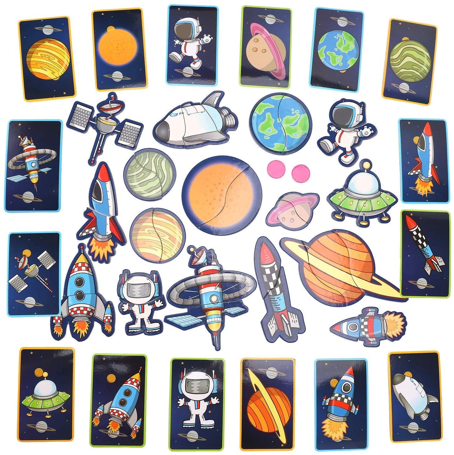 Magnetic Book - Space Edition - 16 Cards & 38 Magnets
