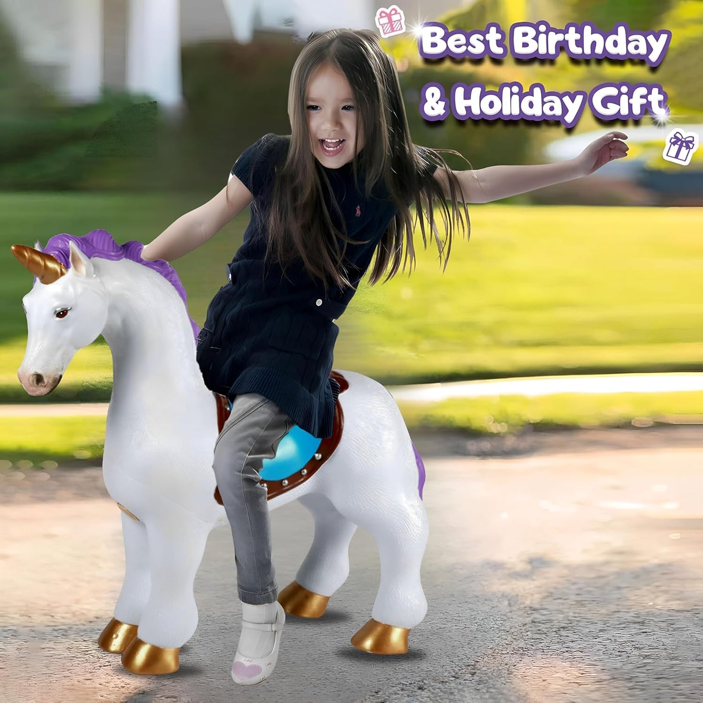 Ride On Unicorn Kids Toy With Wheels Push Along