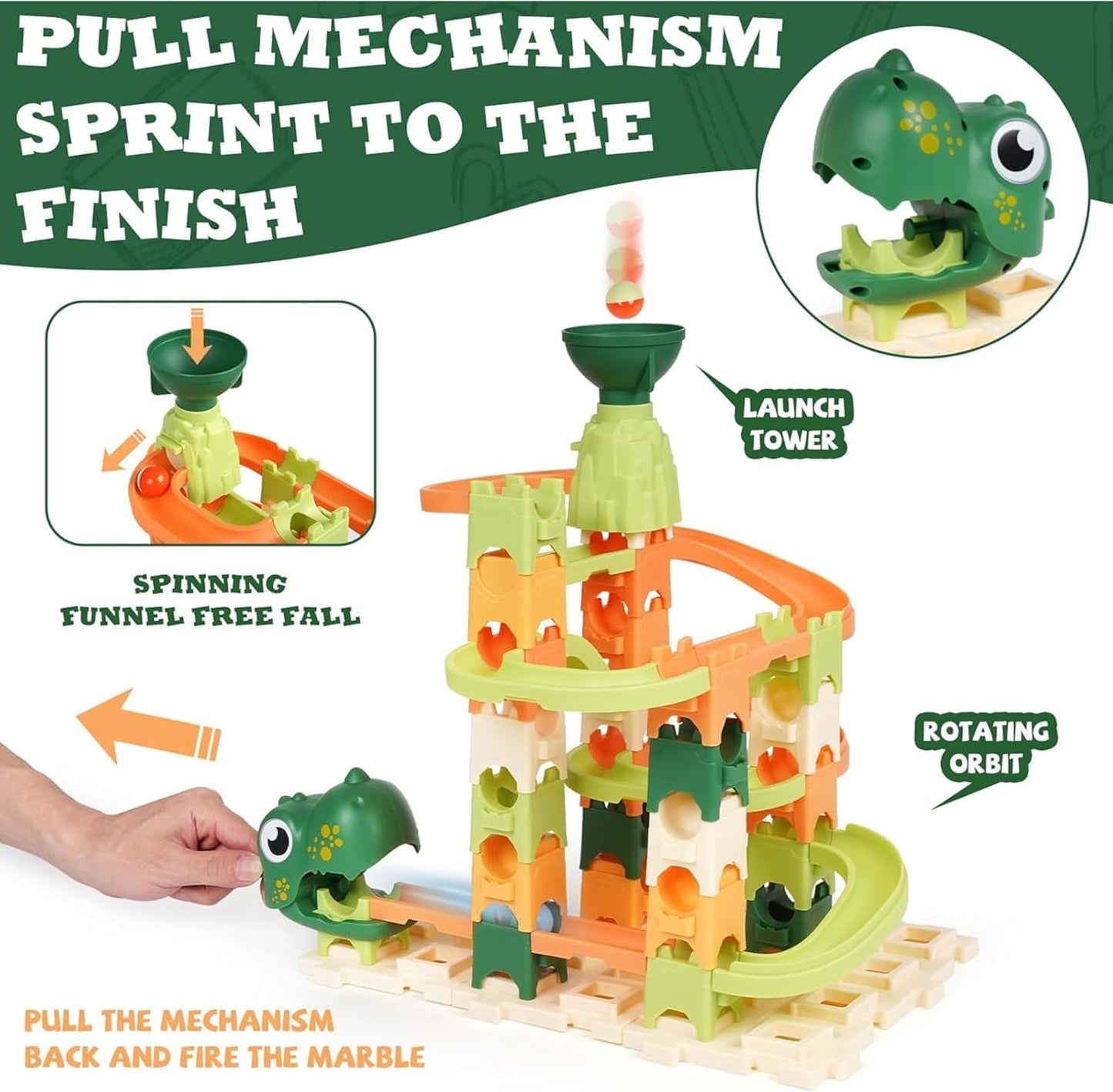 Ball Dash Dinosaur Theme Playset Track 38 Piece