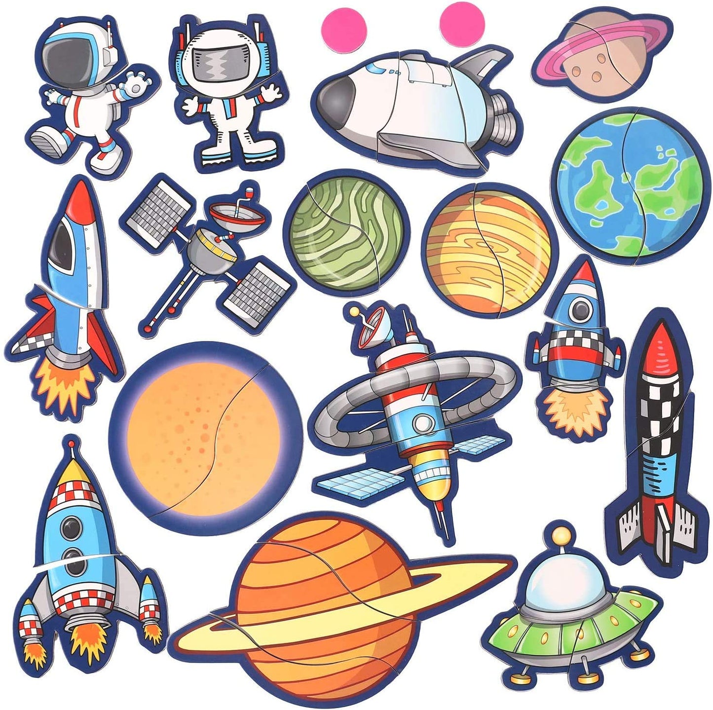 Magnetic Book - Space Edition - 16 Cards & 38 Magnets